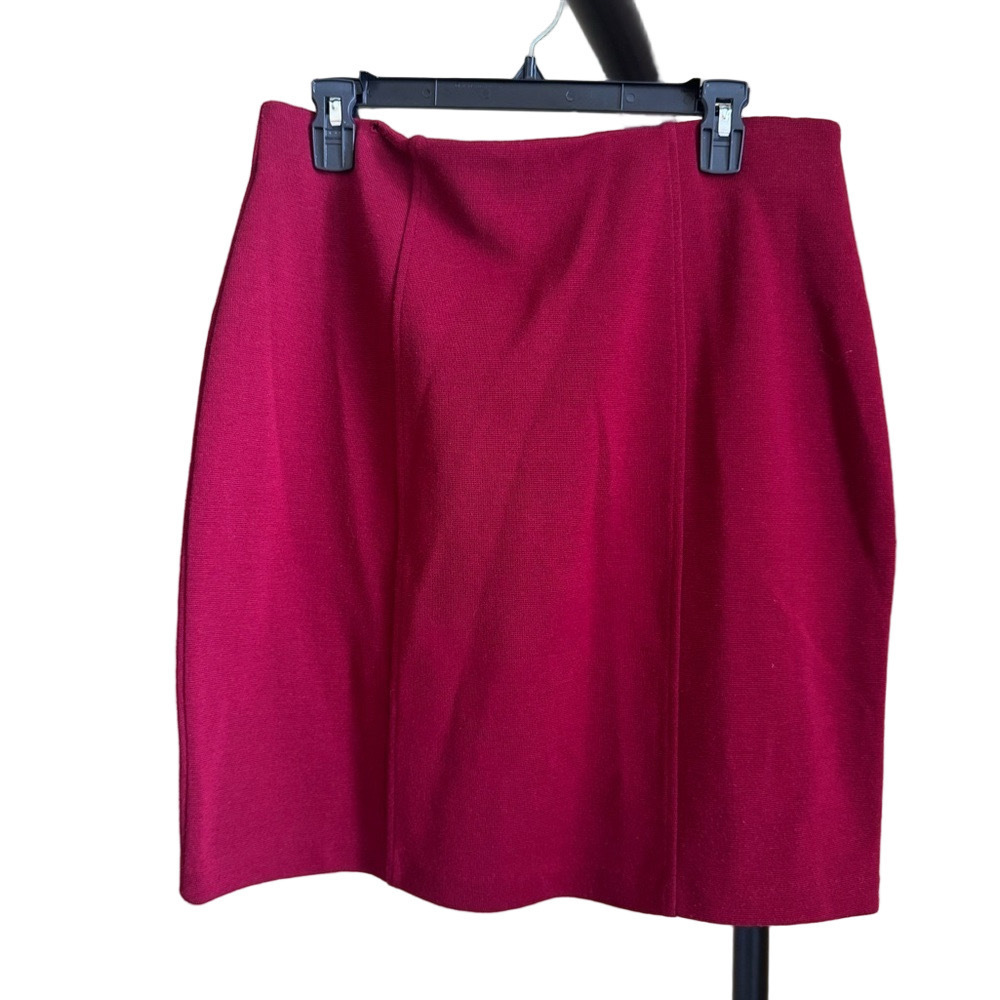 Preview Collection Maroon Pencil Mini Skirt